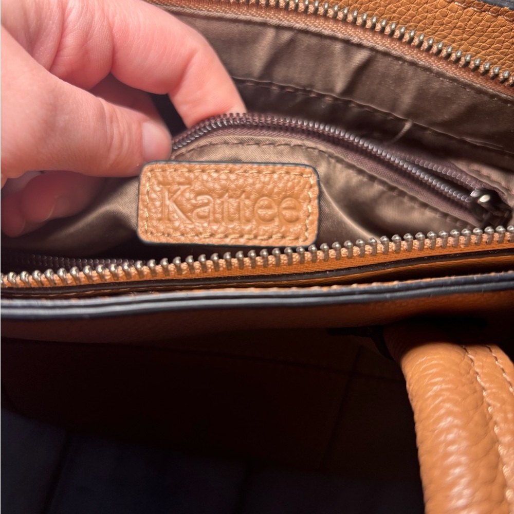 Kattee Tan Cowhide Leather Handbag - Picture 4 of 9
